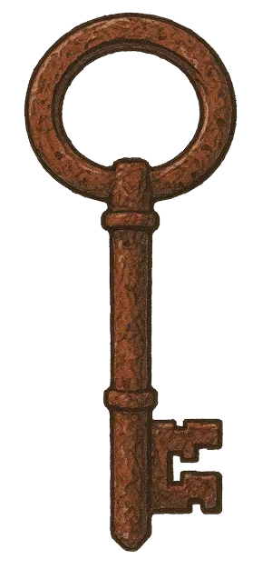 grosse clé un peu rouillée